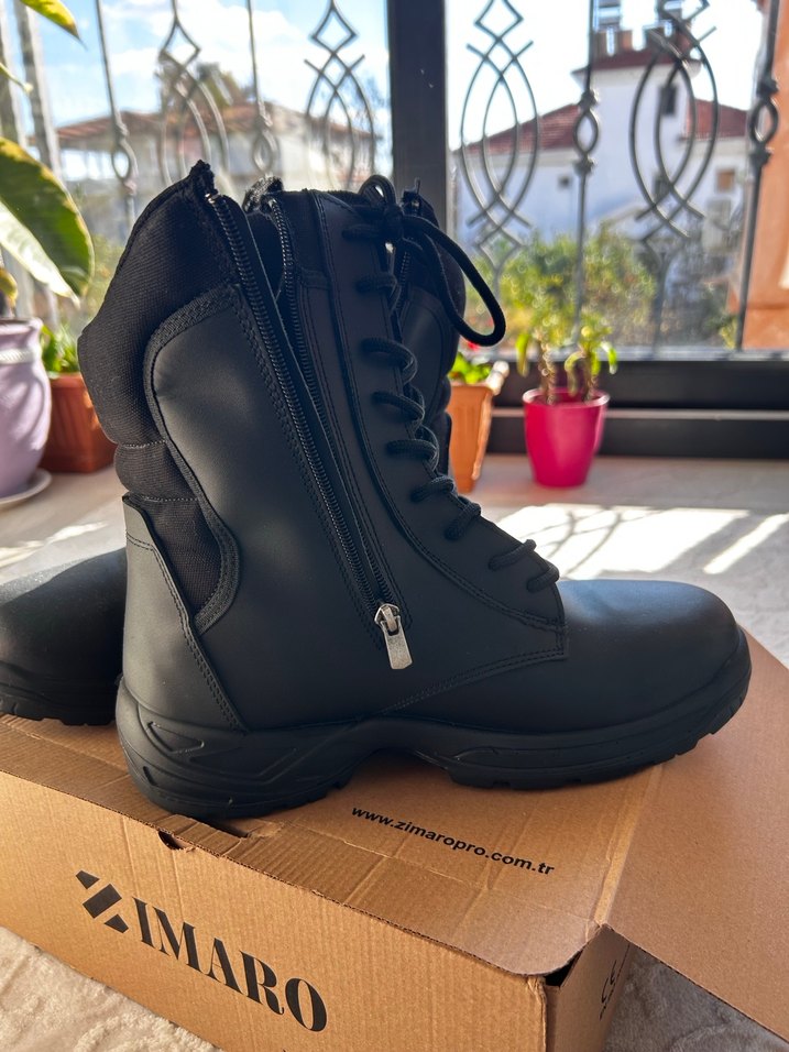 Siyah Kamuflaj Fermuarlı Erkek Bot - Görsel 3