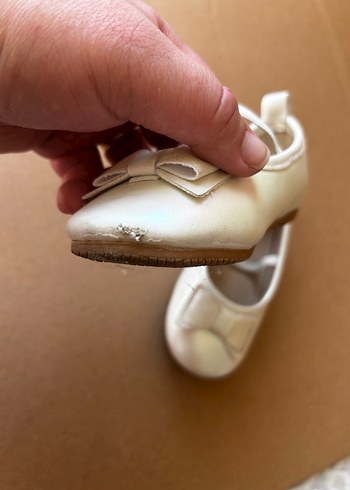 Kız Çocuk Beyaz Fiyonklu Babet - Görsel 4