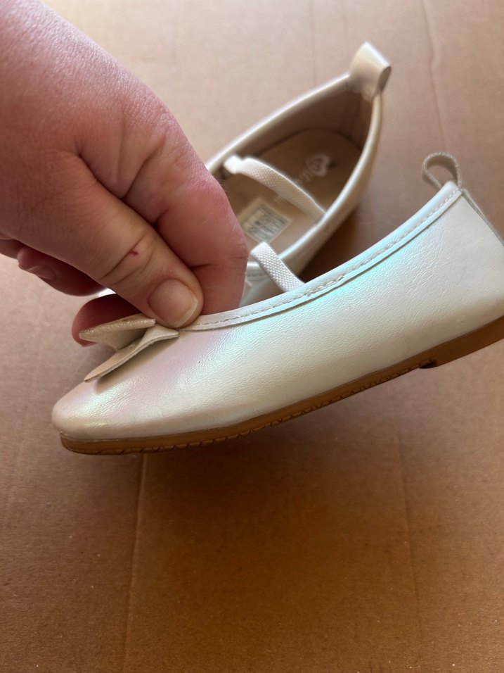 Kız Çocuk Beyaz Fiyonklu Babet - Görsel 2