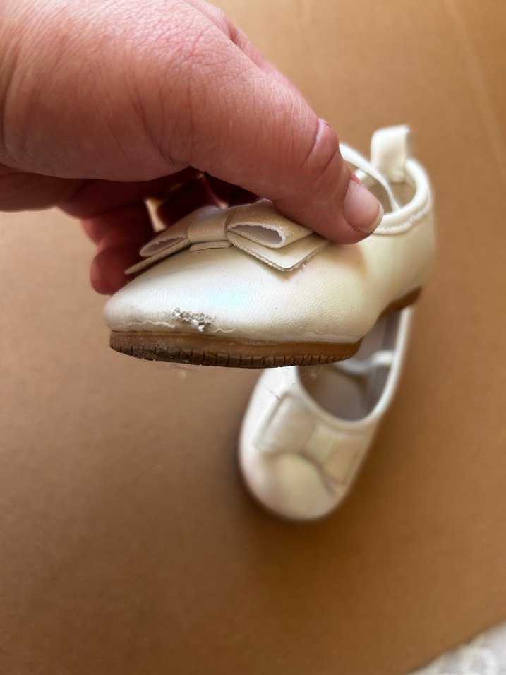 Kız Çocuk Beyaz Fiyonklu Babet - Görsel 4