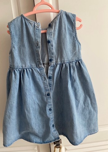 LC Waikiki Kız Çocuk Mavi Denim Fırfırlı Elbise