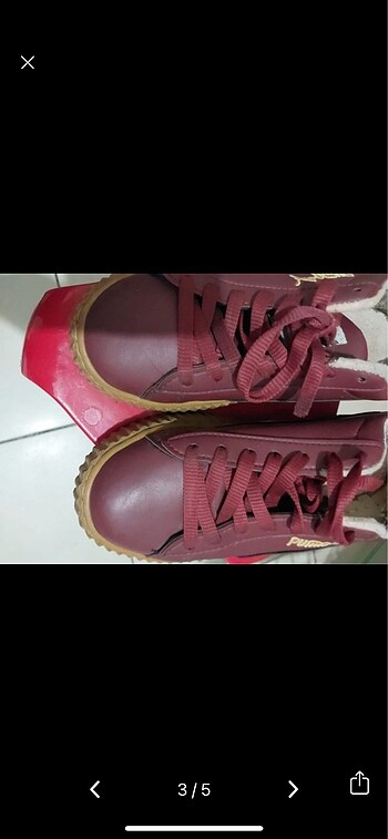 37 Beden bordo Renk puma ayakkabı