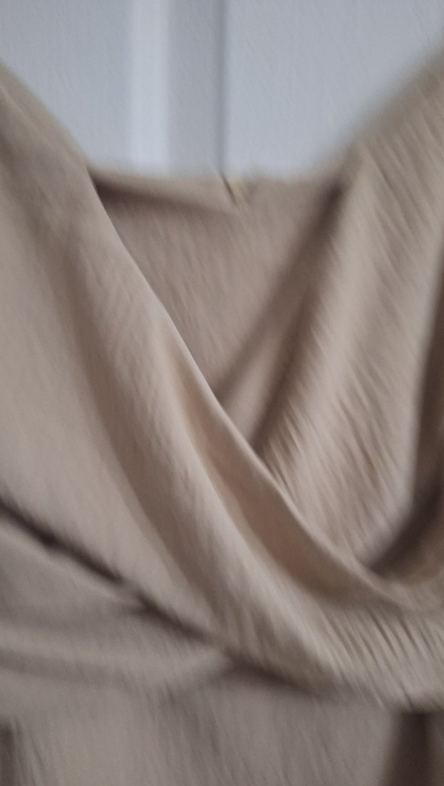 Bej Drapeli Kısa Kadın Tulum - Görsel 2