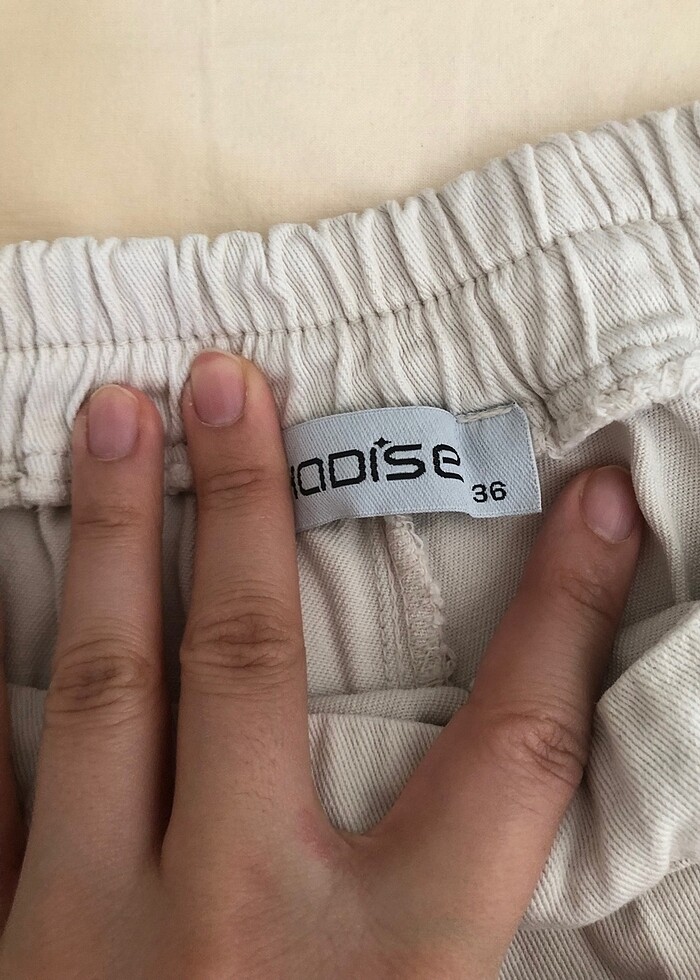 krem mini şort etek - Görsel 2