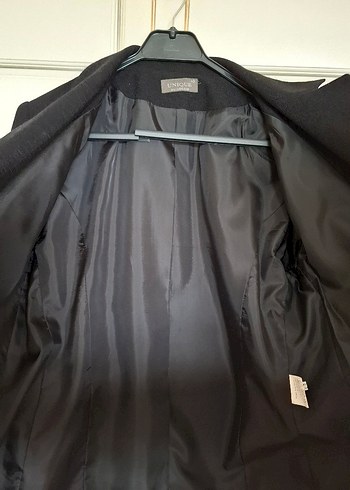 Unique by Urbam Düğmeli Siyah Kadın Blazer Ceket / Kısa Kaban - Görsel 7