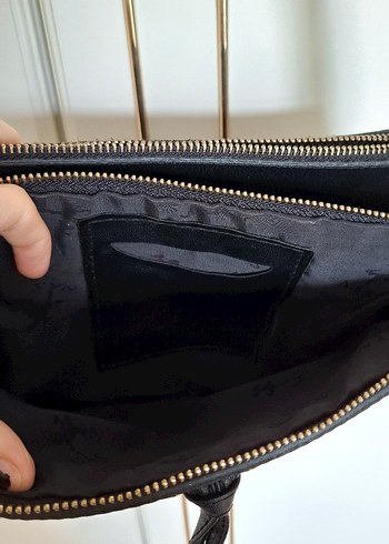 Parlak Siyah Deri Kadın Çanta - Görsel 6