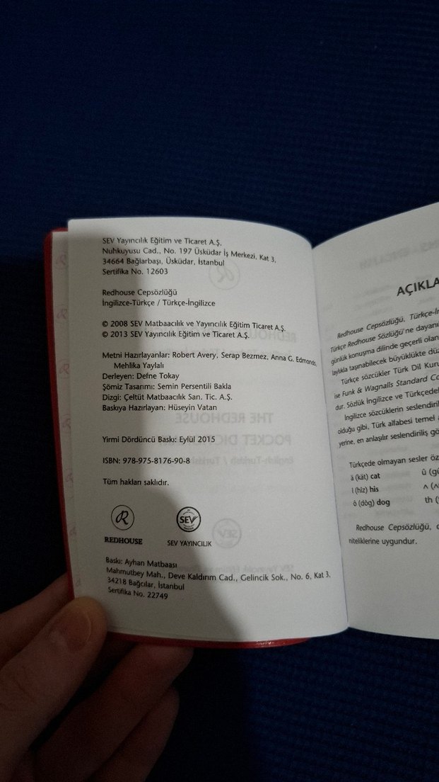 Redhouse İngilizce-Türkçe Cep Sözlüğü - Görsel 3