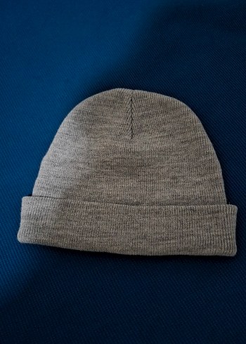 Gri Kadın Bere Kışlık Esnek Şapka - Görsel 2