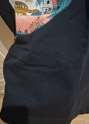 Köstebek Totoro Siyah Baskılı Kısa Kollu Tişört - Görsel 4