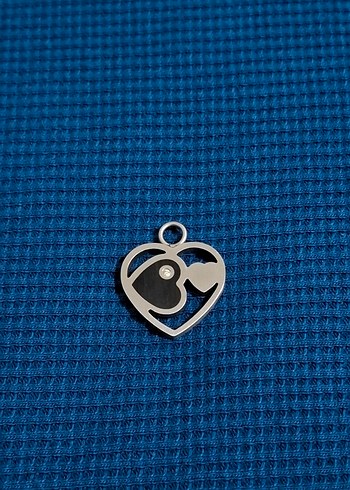 Orijinal Zen Diamond Gümüş Kalpli Tasarımlı Kolye Ucu - Görsel 2