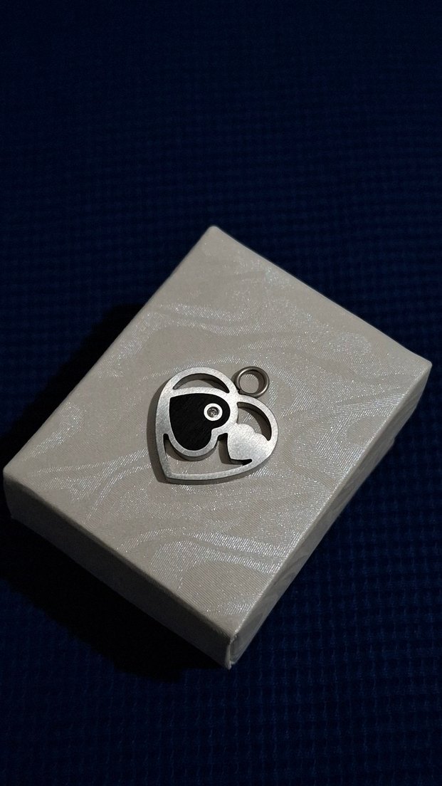 Orijinal Zen Diamond Gümüş Kalpli Tasarımlı Kolye Ucu - Görsel 4