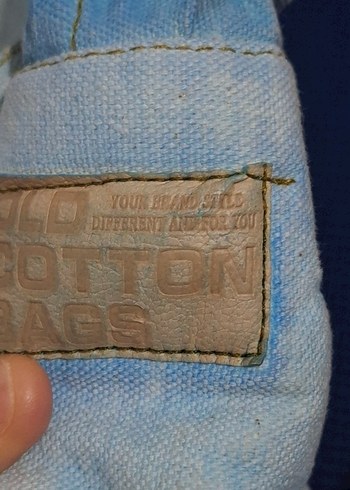 Eskitilmiş Kot Mavi Old Cotton Bags Özel Tasarım Sırt Çantası - Görsel 9