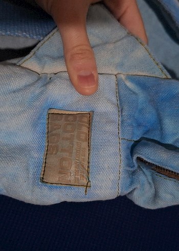 Eskitilmiş Kot Mavi Old Cotton Bags Özel Tasarım Sırt Çantası - Görsel 8