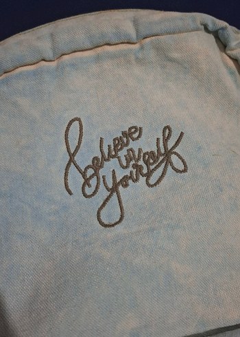 Eskitilmiş Kot Mavi Old Cotton Bags Özel Tasarım Sırt Çantası - Görsel 12