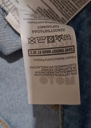 Topshop Moto Tally Kadın Mavi Denim Kot Pantolon - Görsel 6