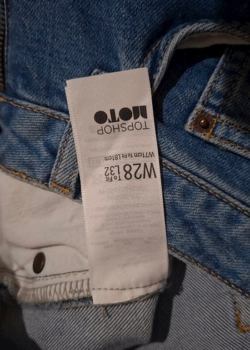 Topshop Moto Tally Kadın Mavi Denim Kot Pantolon - Görsel 4