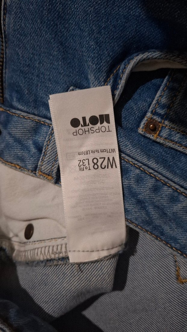 Topshop Moto Tally Kadın Mavi Denim Kot Pantolon - Görsel 4
