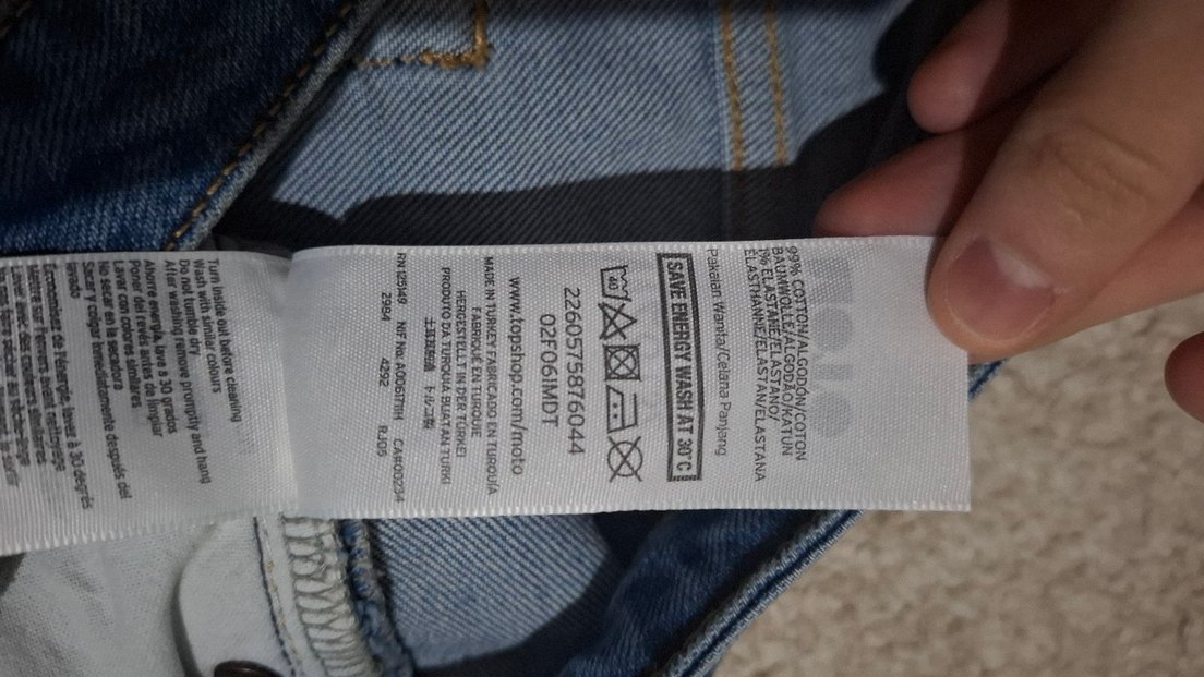 Topshop Moto Tally Kadın Mavi Denim Kot Pantolon - Görsel 5