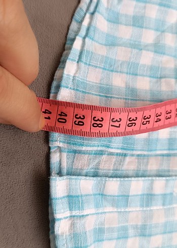 12-18 Ay Beden mavi Renk Erkek Çocuk Mavi Kısa Kollu Düğmeli Gömlek