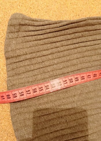 36 Beden Bej Boğazlı Uzun Kollu Kadın Triko