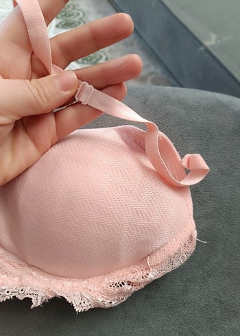 Pastel Pembe Dantel Detaylı Bohem Sütyen - Görsel 3
