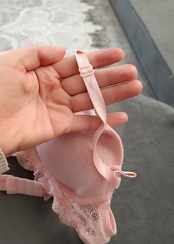 Pastel Pembe Dantel Detaylı Bohem Sütyen - Görsel 4