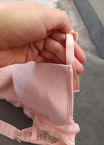 Pastel Pembe Dantel Detaylı Bohem Sütyen - Görsel 5