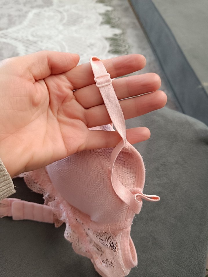 Pastel Pembe Dantel Detaylı Bohem Sütyen - Görsel 4