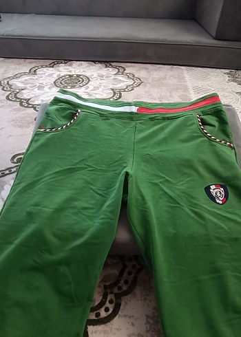 Kadın Yeşil Beli Kemerli Eşofman Altı - Görsel 2