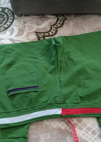 Kadın Yeşil Beli Kemerli Eşofman Altı - Görsel 3