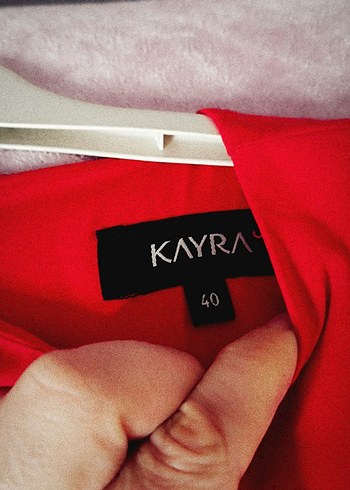 Kırmızı Nakışlı Uzun Hamile Tunik - Görsel 3