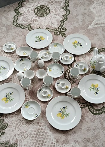 Beyaz Limon Desenli Yemek Takımı - Görsel 4