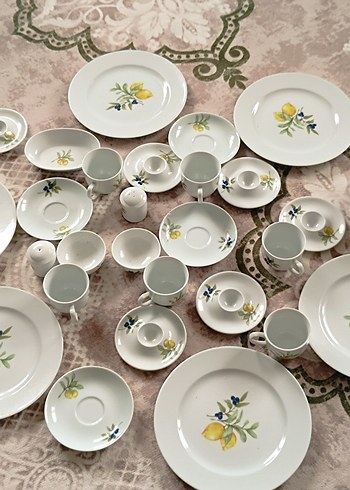 Beyaz Limon Desenli Yemek Takımı - Görsel 3