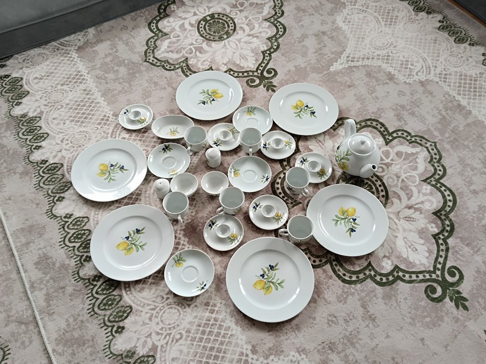 Beyaz Limon Desenli Yemek Takımı - Görsel 4