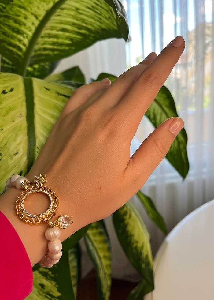 İncili çeyrek bileklik - Görsel 3