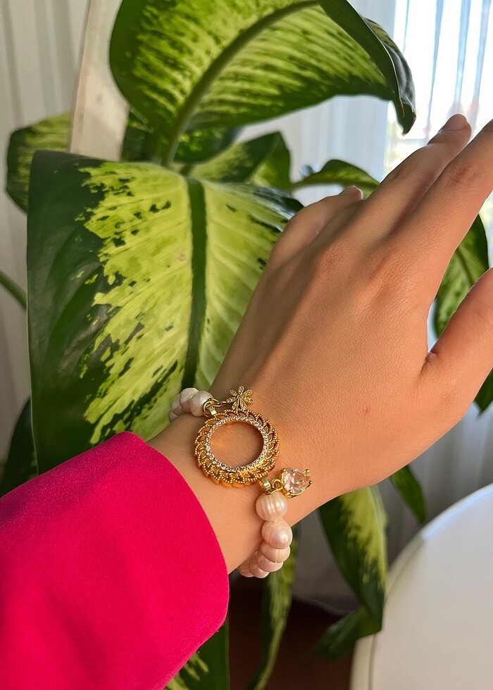 İncili çeyrek bileklik - Görsel 4