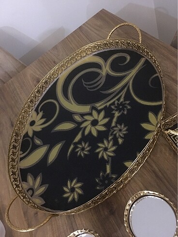 Beden Renk Gold tepsi peçete ve lokumluk