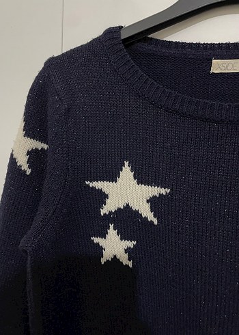 Lacivert Parlak Yıldızlı Kazak - Görsel 4