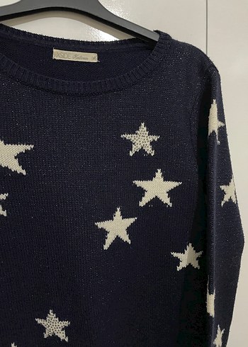 Lacivert Parlak Yıldızlı Kazak - Görsel 6