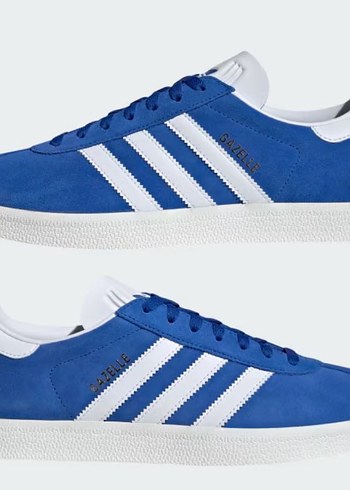 Mavi Süet Adidas Gazelle Platform Spor Ayakkabı