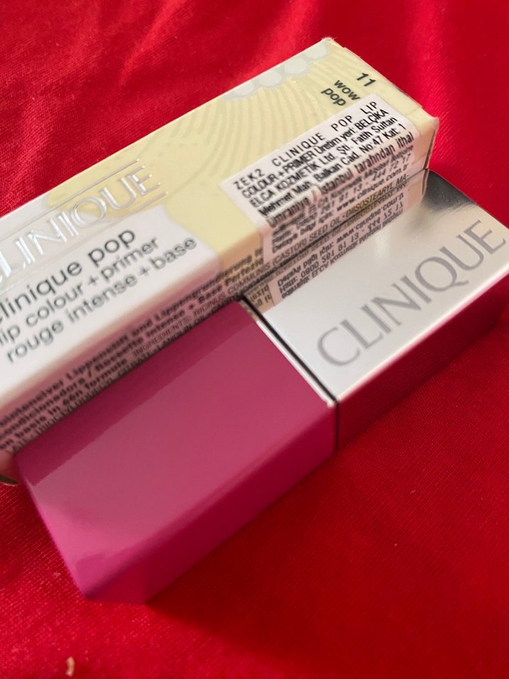 Clinique Pop Lipstick Renkli Primerli Pembe - Görsel 4