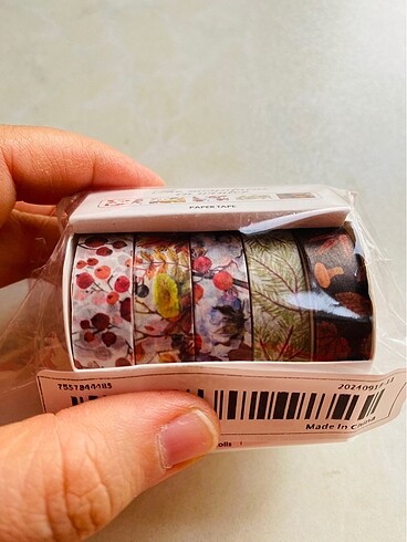 Beden Renk 5?li Washi Tape, Washi Bant