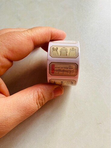  Beden 2 mt rulo washitape, vintage