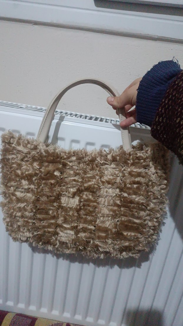 Tüylü Triko Kadın Çanta - Görsel 2