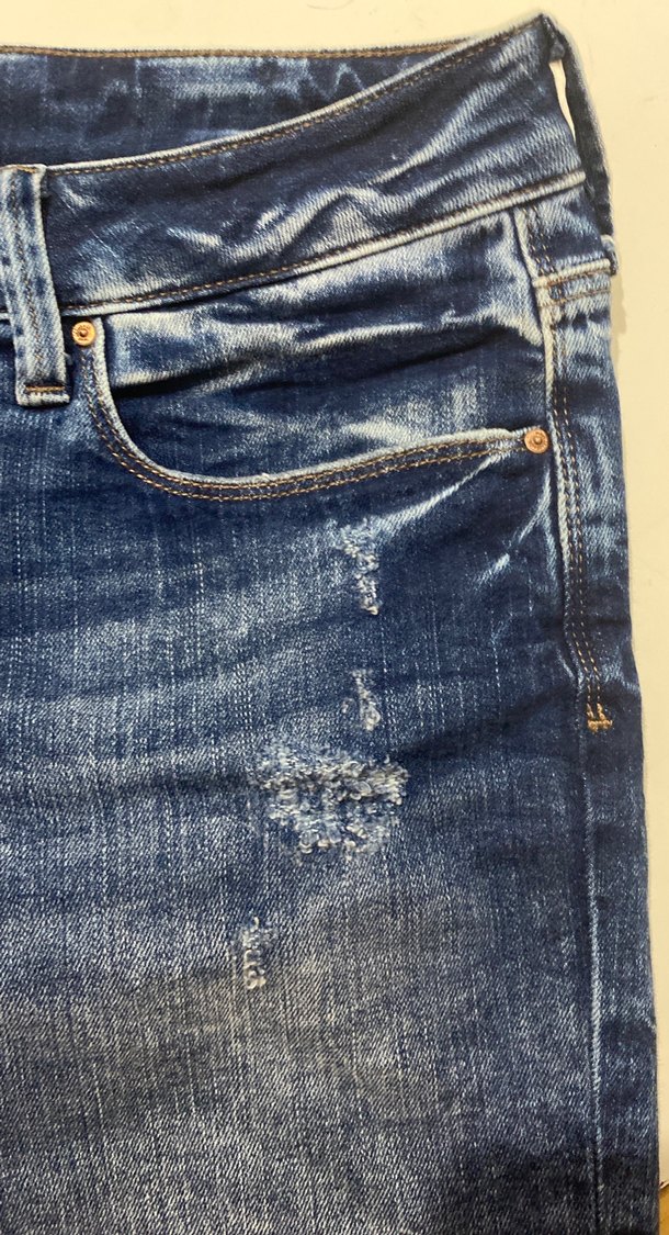 Parlak Mavi Kadın Denim Mini Şort - Görsel 2