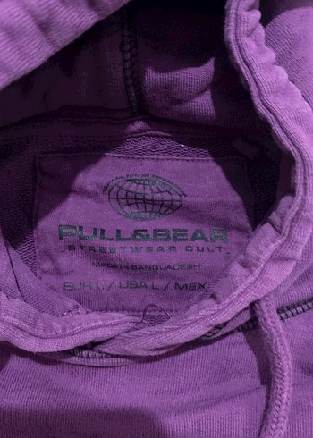 Mor Kapüşonlu Kadın Sweatshirt - Görsel 2