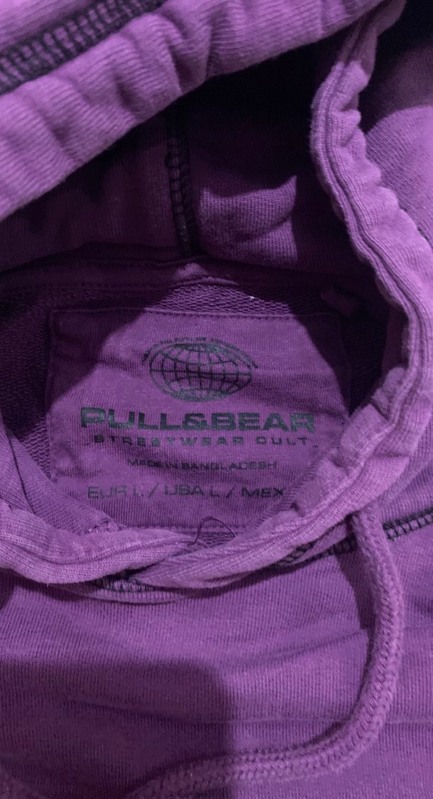 Mor Kapüşonlu Kadın Sweatshirt - Görsel 2