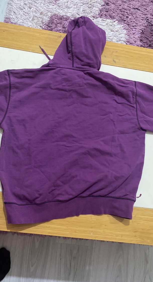 Mor Kapüşonlu Kadın Sweatshirt - Görsel 3