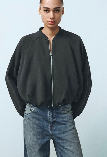 Zara Zara Pelüş Bomber Ceket