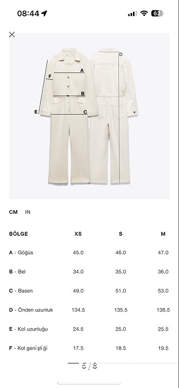 s Beden siyah Renk Zara Loose Fit Tulum